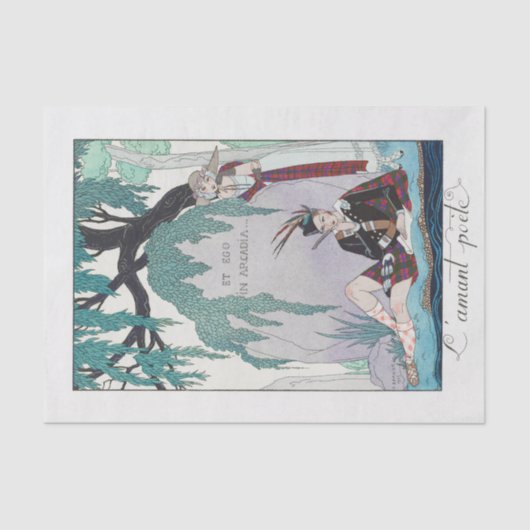 George Barbier, Art Deco Tissue Paper Tissuepapier (Voorkant)