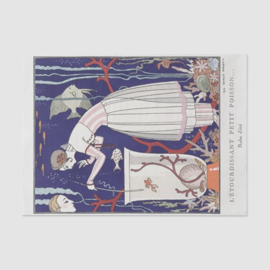 George Barbier, Art Deco Tissue Paper Tissuepapier (Voorkant)