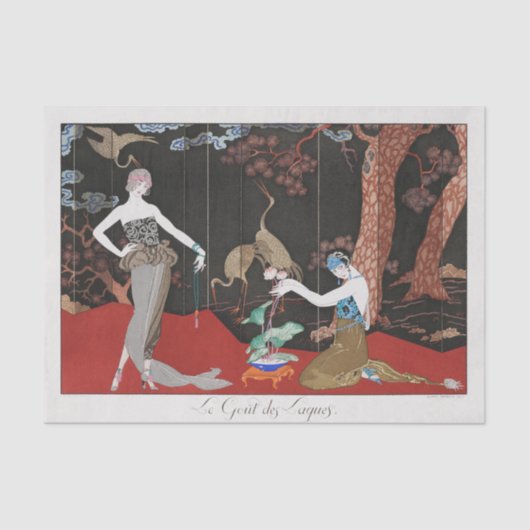 George Barbier, Art Deco Tissue Paper Tissuepapier (Voorkant)