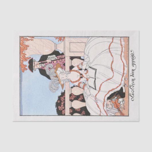 George Barbier, Art Deco Tissue Paper Tissuepapier (Voorkant)