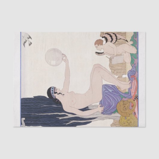 George Barbier, Art Deco Tissue Paper Tissuepapier (Voorkant)