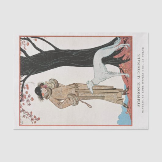 George Barbier, Art Deco Tissue Paper Tissuepapier (Voorkant)