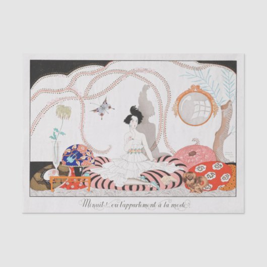 George Barbier, Art Deco Tissue Paper Tissuepapier (Voorkant)