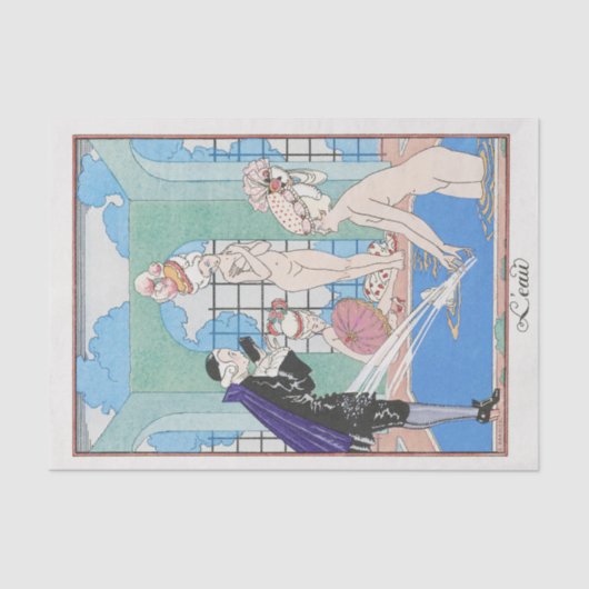 George Barbier, Art Deco Tissue Paper Tissuepapier (Voorkant)