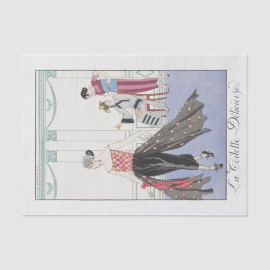 George Barbier, Art Deco Tissue Paper Tissuepapier (Voorkant)