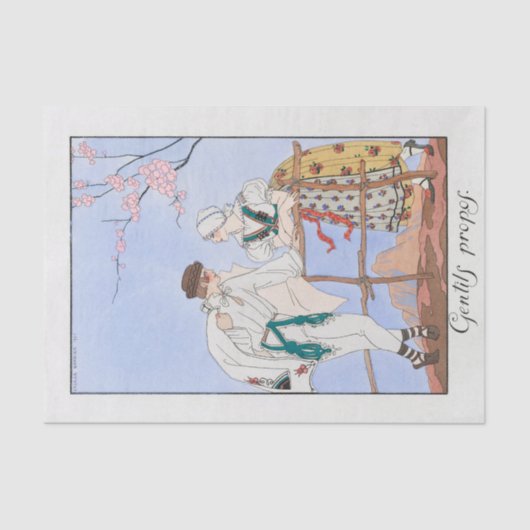 George Barbier, Art Deco Tissue Paper Tissuepapier (Voorkant)