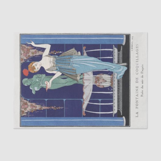 George Barbier, Art Deco Tissue Paper Tissuepapier (Voorkant)