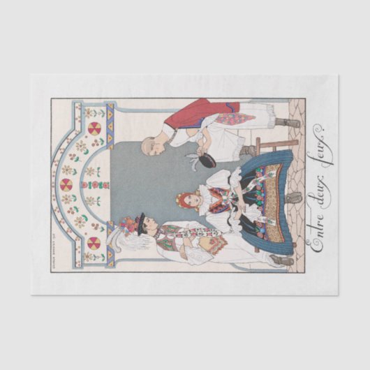 George Barbier, Art Deco Tissue Paper Tissuepapier (Voorkant)