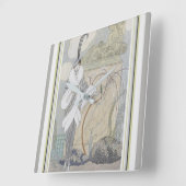 George Barbier Art Deco Wall Clock Vierkante Klok (Hoek)