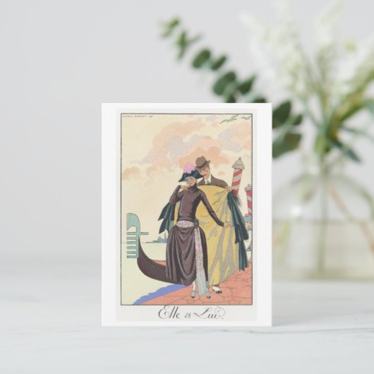 George Barbier Briefkaart (Staand voorkant)