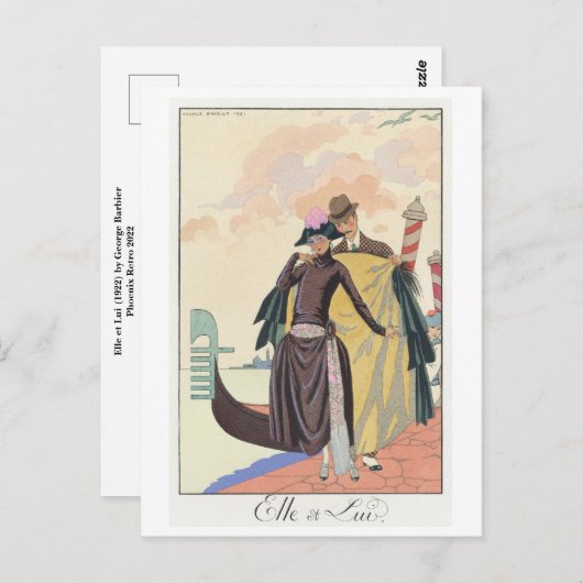 George Barbier Briefkaart (Voorkant / Achterkant)