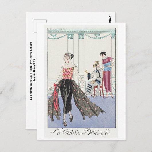 George Barbier Briefkaart (Voorkant / Achterkant)