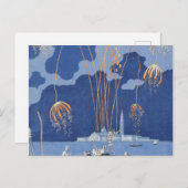 George Barbier Fireworks in Venetië 1924 Briefkaart (Voorkant / Achterkant)