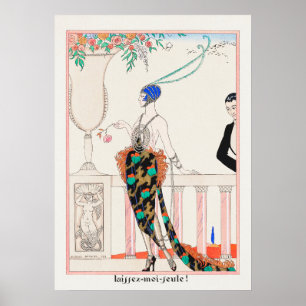 George Barbier laat me alleen deco illustratie Poster