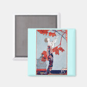 George Barbier "L'Oiseau Volage" 1914 Magneet (Voorkant / Achterkant)