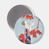 George Barbier "L'Oiseau Volage" 1914 Magneet (Voorkant / Achterkant)