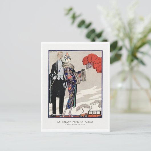 George Barbier Mode Briefkaart (Staand voorkant)