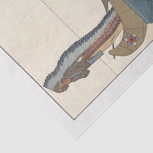 George Barbier, Native American Tissuepapier (Detail)
