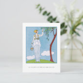 George Barbier plukken fruit Franse Mode Briefkaart (Staand voorkant)