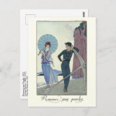 George Barbier Romance Zonder woorden Mode Bord Briefkaart (Voorkant / Achterkant)