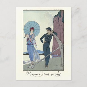 George Barbier Romance Zonder woorden Mode Bord Briefkaart