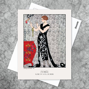 George Barbier Smoke Art Deco Illustratie Briefkaart