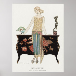 George Barbier, The Evening Robe, Mode 1922 Poster