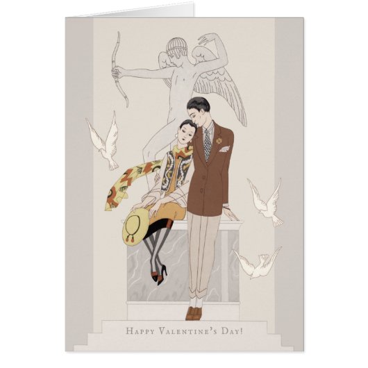 George Barbier Valentijn Love koppel CC1222 Card (Voorkant)