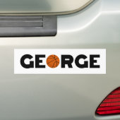 George Basketball Bumpersticker (Op auto)