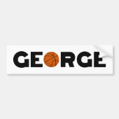 George Basketball Bumpersticker (Voorkant)