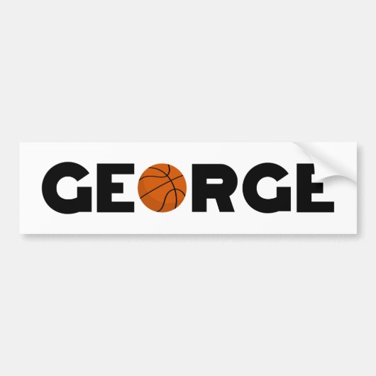 George Basketball Bumpersticker (Voorkant)