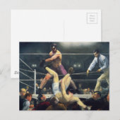 George Bellows Dempsey en Firpo Art van Boxing Briefkaart (Voorkant / Achterkant)