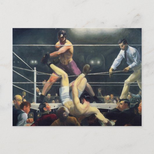 George Bellows Dempsey en Firpo Art van Boxing Briefkaart (Voorkant)