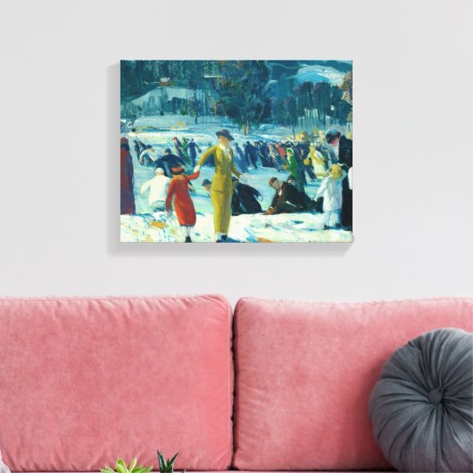 George Bellows - Love of Winter Canvas Afdruk (Insitu (Woonkamer))