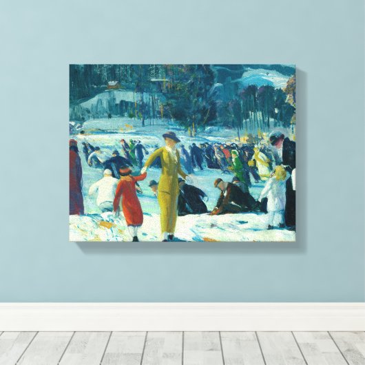 George Bellows - Love of Winter Canvas Afdruk (Insitu (Houten vloer))