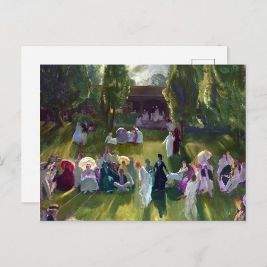 George Bellows Tennis in Newport Briefkaart (Voorkant / Achterkant)