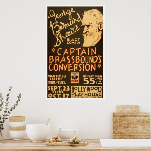 George Bernard Shaw 1938 WPA Poster (Keuken)