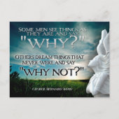 George Bernard Shaw Inspirerend citaat "Waarom nie Briefkaart (Voorkant)