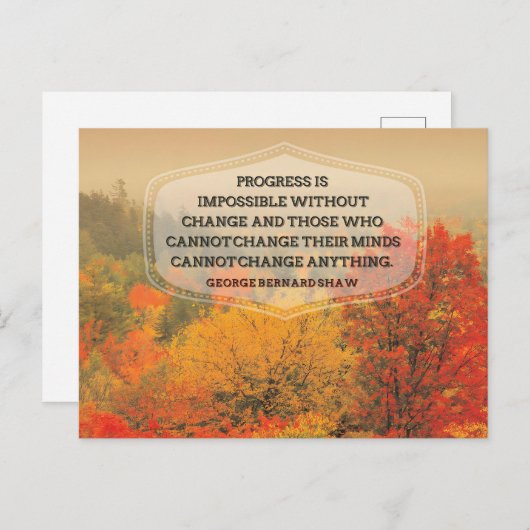 George Bernard Shaw Inspirerend uitspraak "Change" Briefkaart (Voorkant / Achterkant)