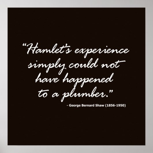 George Bernard Shaw op Hamlet Poster (Voorkant)