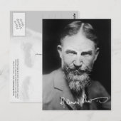 George Bernard Shaw - Portrait Briefkaart (Voorkant / Achterkant)