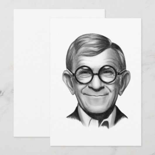 George Burns Feestdagenkaart (Voorkant / Achterkant)