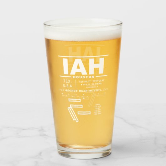George Bush Intercontinental Airport IAH Glas (Voorkant gevuld)
