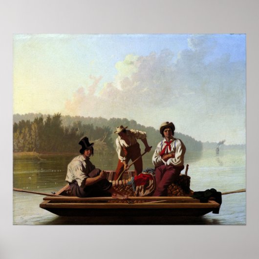 George Caleb Bingham Boatmen on the Missouri Poster (Voorkant)