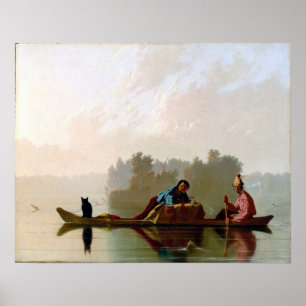 George Caleb Bingham Fur Handelaren dalend Poster