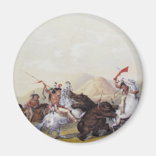 George Catlin - Aanpak van het Grizzly-Beer Magneet
