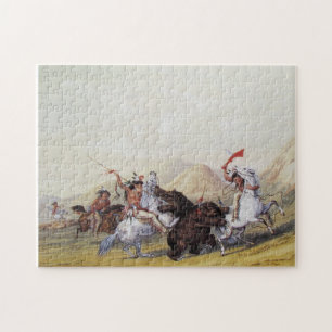 George Catlin Aanval op de Grijze Beer 1844 Legpuzzel