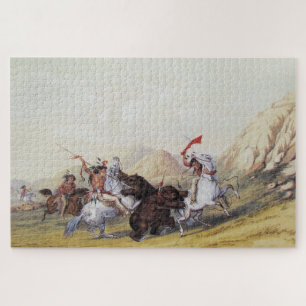George Catlin Aanval op de Grijze Beer 1844 Legpuzzel
