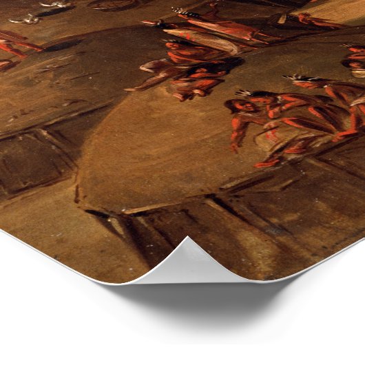 George Catlin Bird's-eye Uitzicht van het Mandan Poster (Hoek)