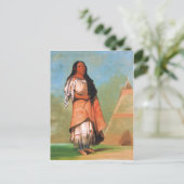 George Catlin, Blackfoot Indiase vrouw Briefkaart (Staand voorkant)